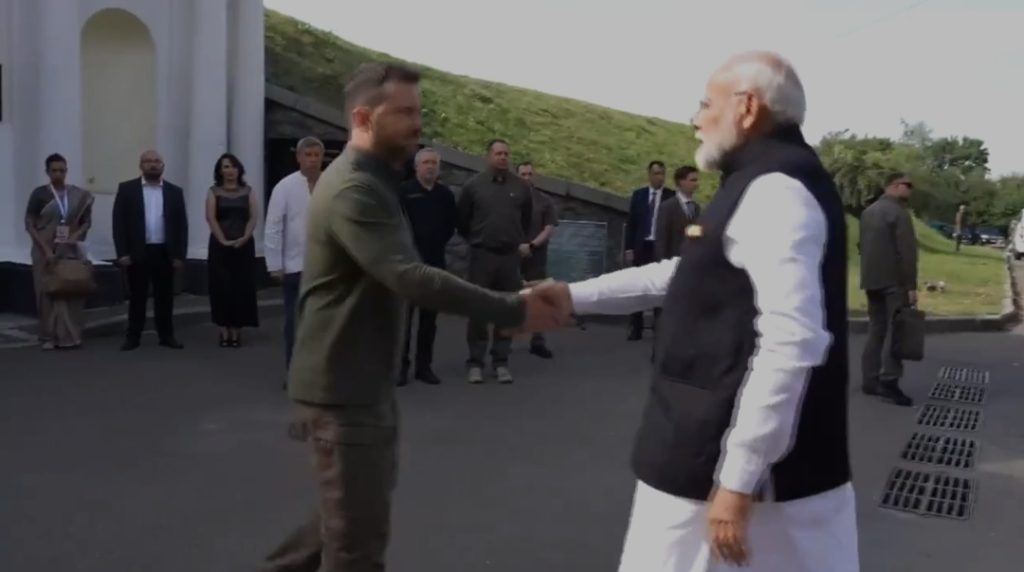 Indian PM Narendra Modi with zelensky images